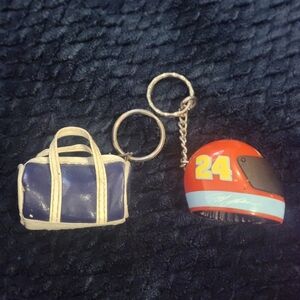 Vintage Jeff Gordon NASCAR And Duffle Bag collectible keychains